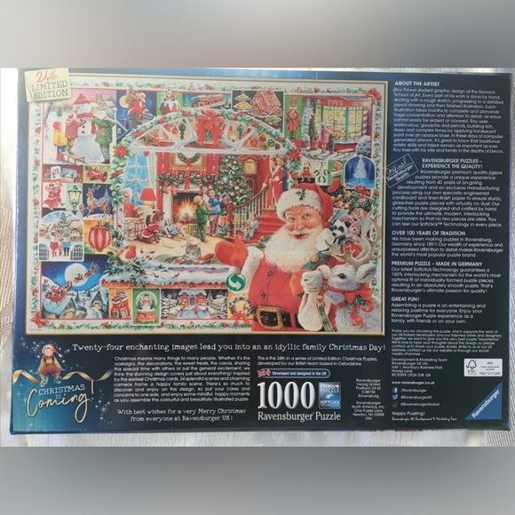 Ravensburger Christmas is Coming! 1000 Piece Jigsaw Puzzle NEW 24th Ltd Edition - Picture 2 of 2